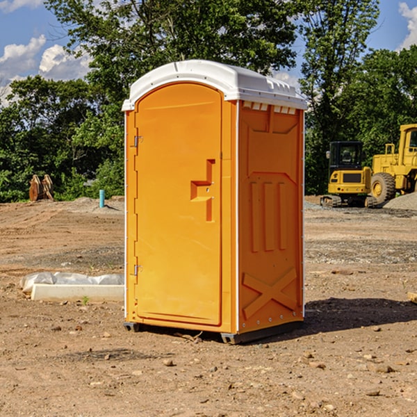 how often are the portable toilets cleaned and serviced during a rental period in Early Iowa